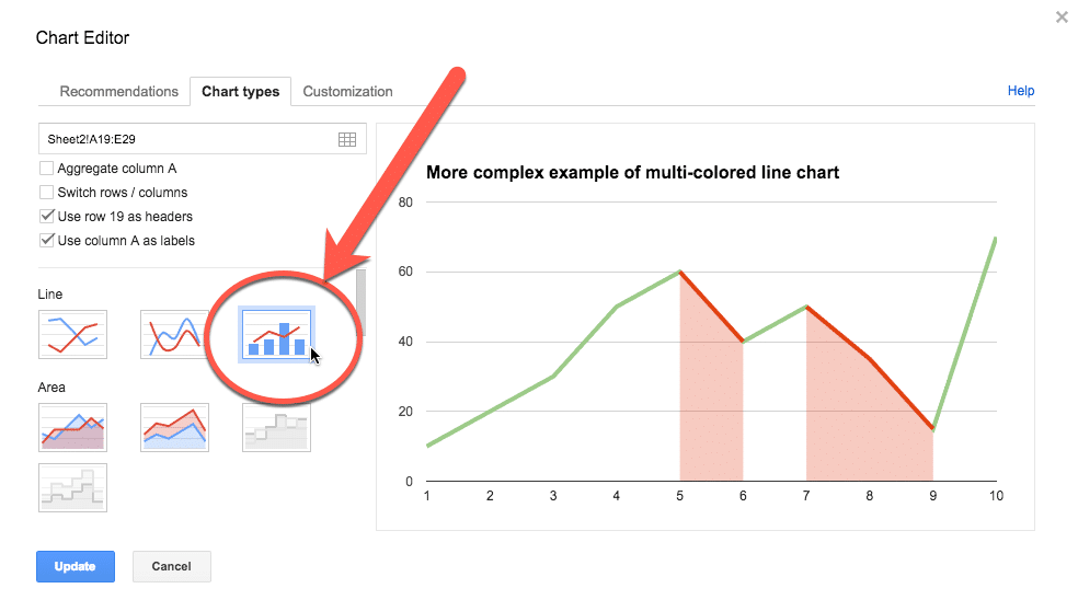 Multi colored Line Charts In Google Sheets Ben Collins