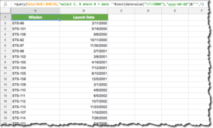 Filtering With Dates In The QUERY Function