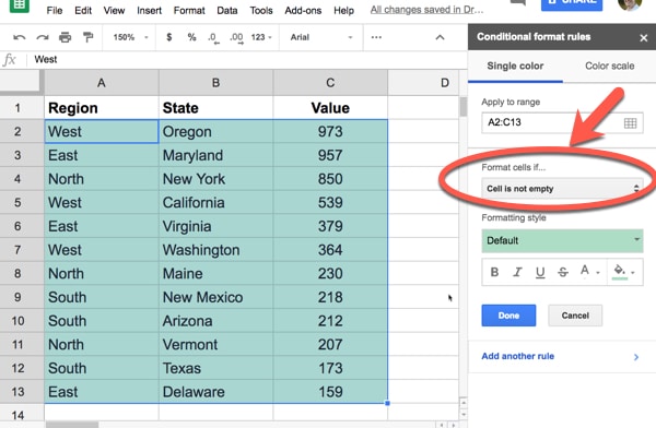 How To Use Conditional Formatting In Google Sheets To Highlight Entire 