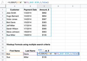 How To Vlookup Multiple Criteria And Columns In Google Sheets