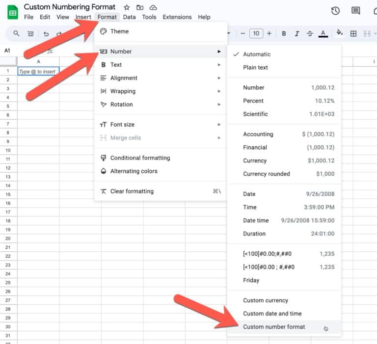 A Complete Guide To The Google Sheets Custom Number Format 