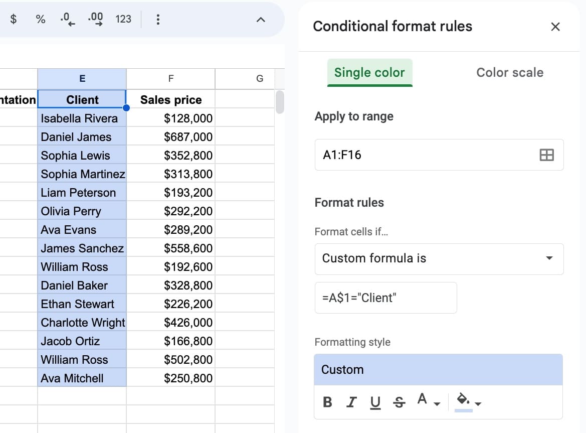 How To Apply Conditional Formatting Across An Entire Row 4537