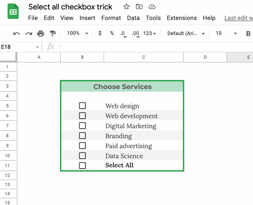 How To Insert A Checkbox In Google Docs Table