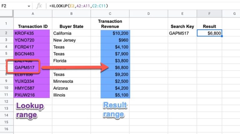 xlookup-function-in-google-sheets