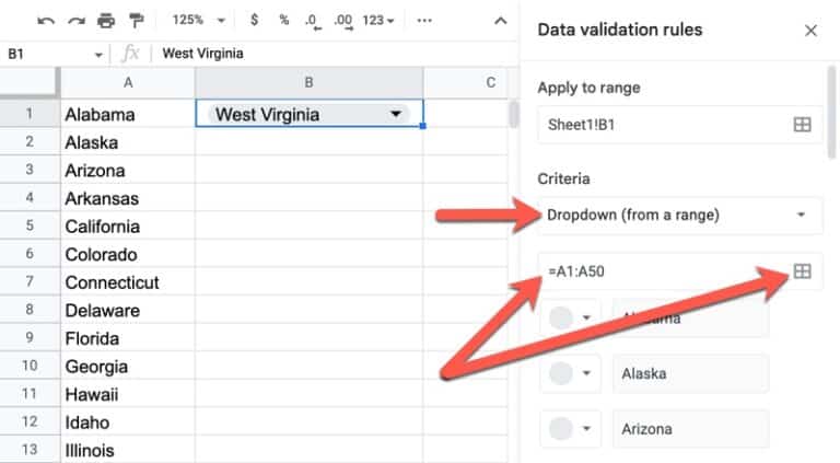 How To Create A Google Sheets Drop Down Menu