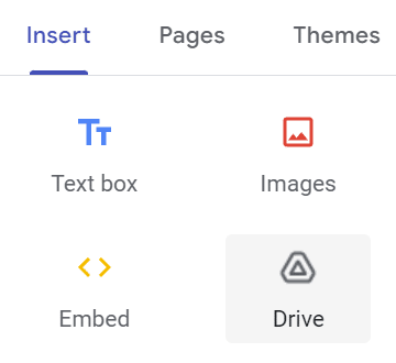 Google Sites Insert From Drive